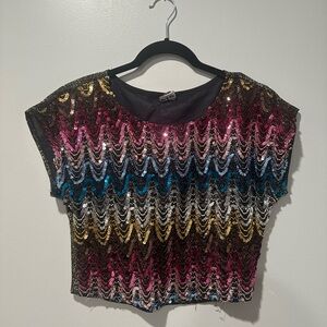 Vintage Rio Sequin Crop Top
